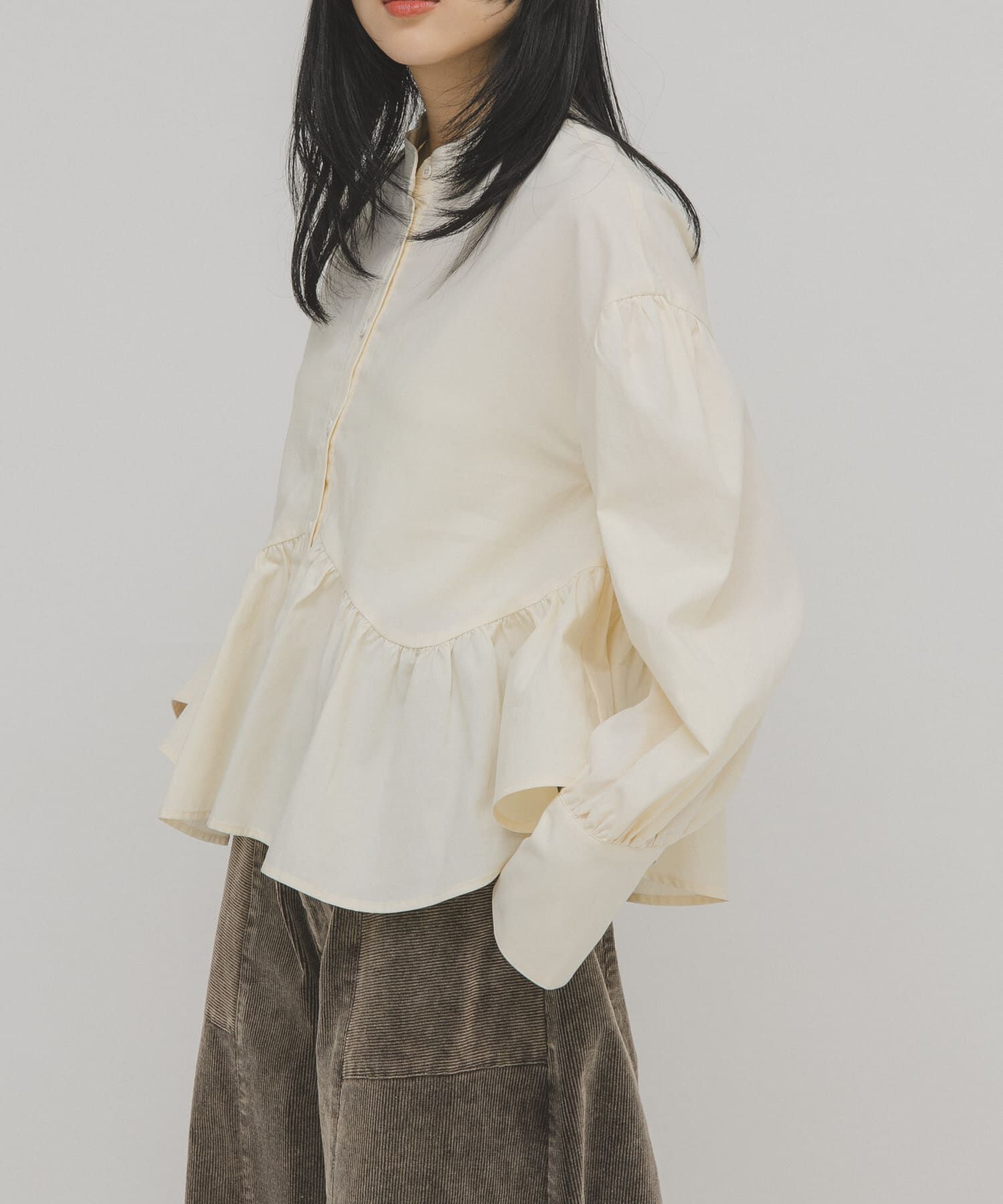  「アシンメトリースイッチングブラウス」|シャツ・ブラウス|