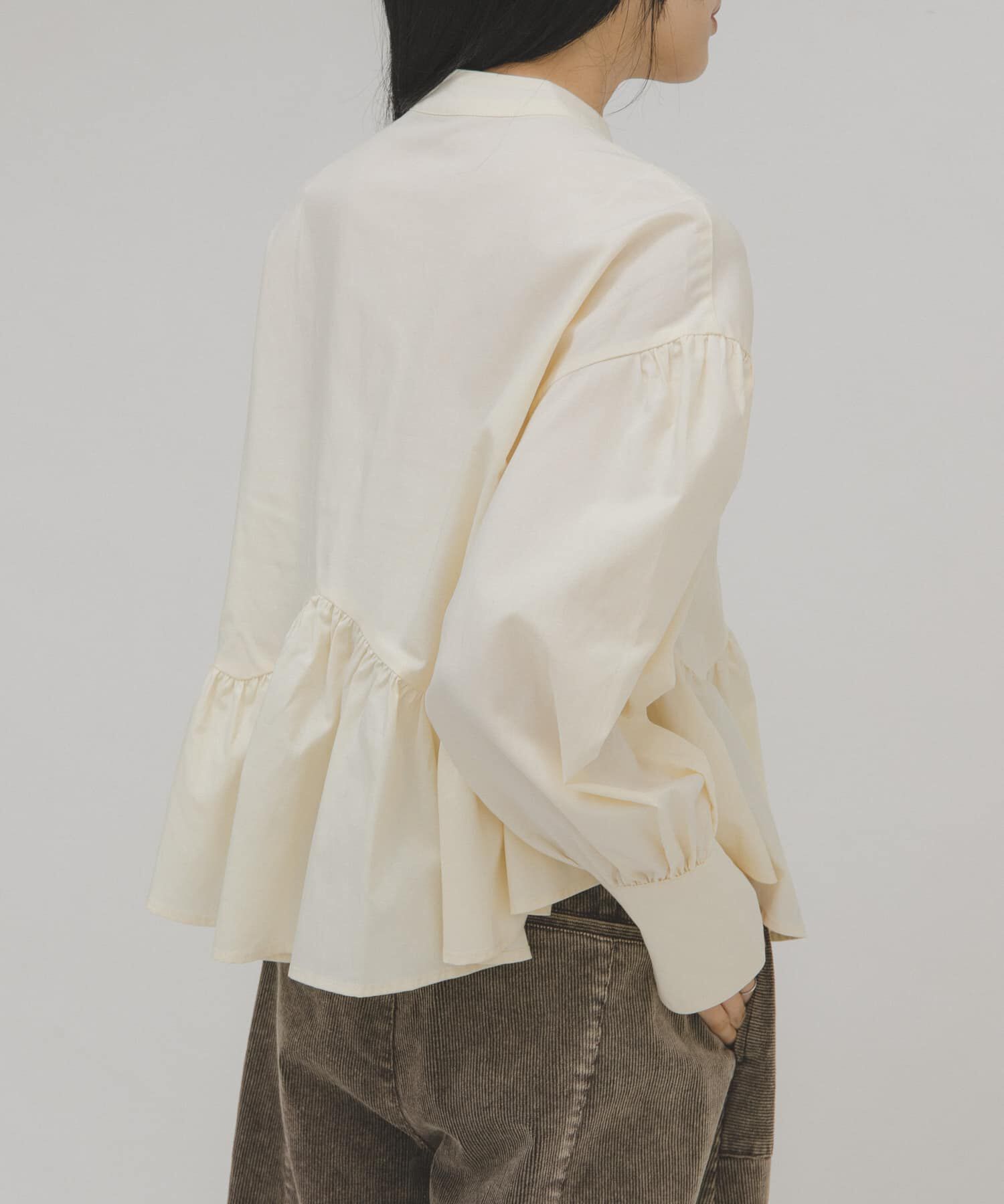  「アシンメトリースイッチングブラウス」|シャツ・ブラウス|