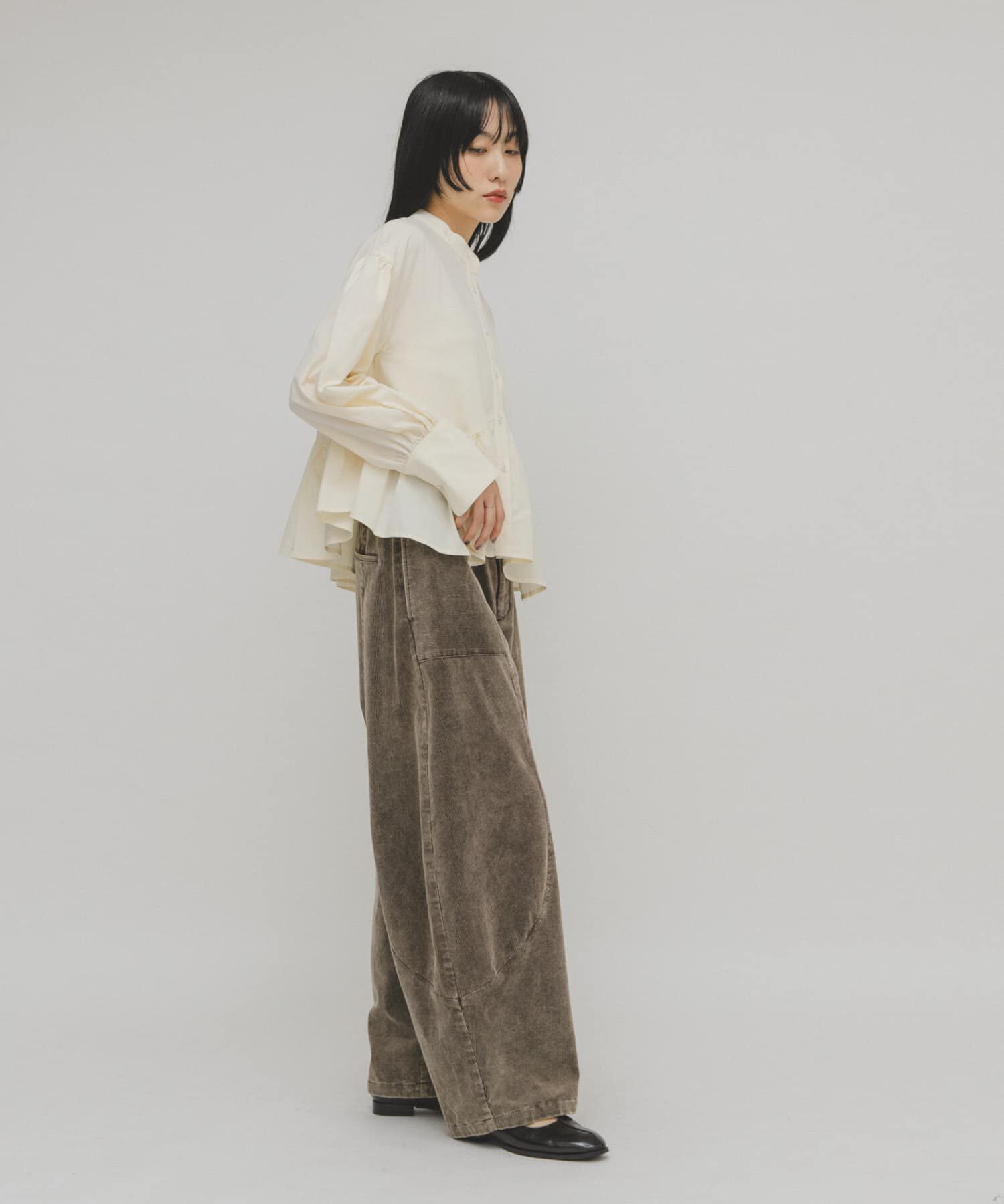 「アシンメトリースイッチングブラウス」|シャツ・ブラウス|