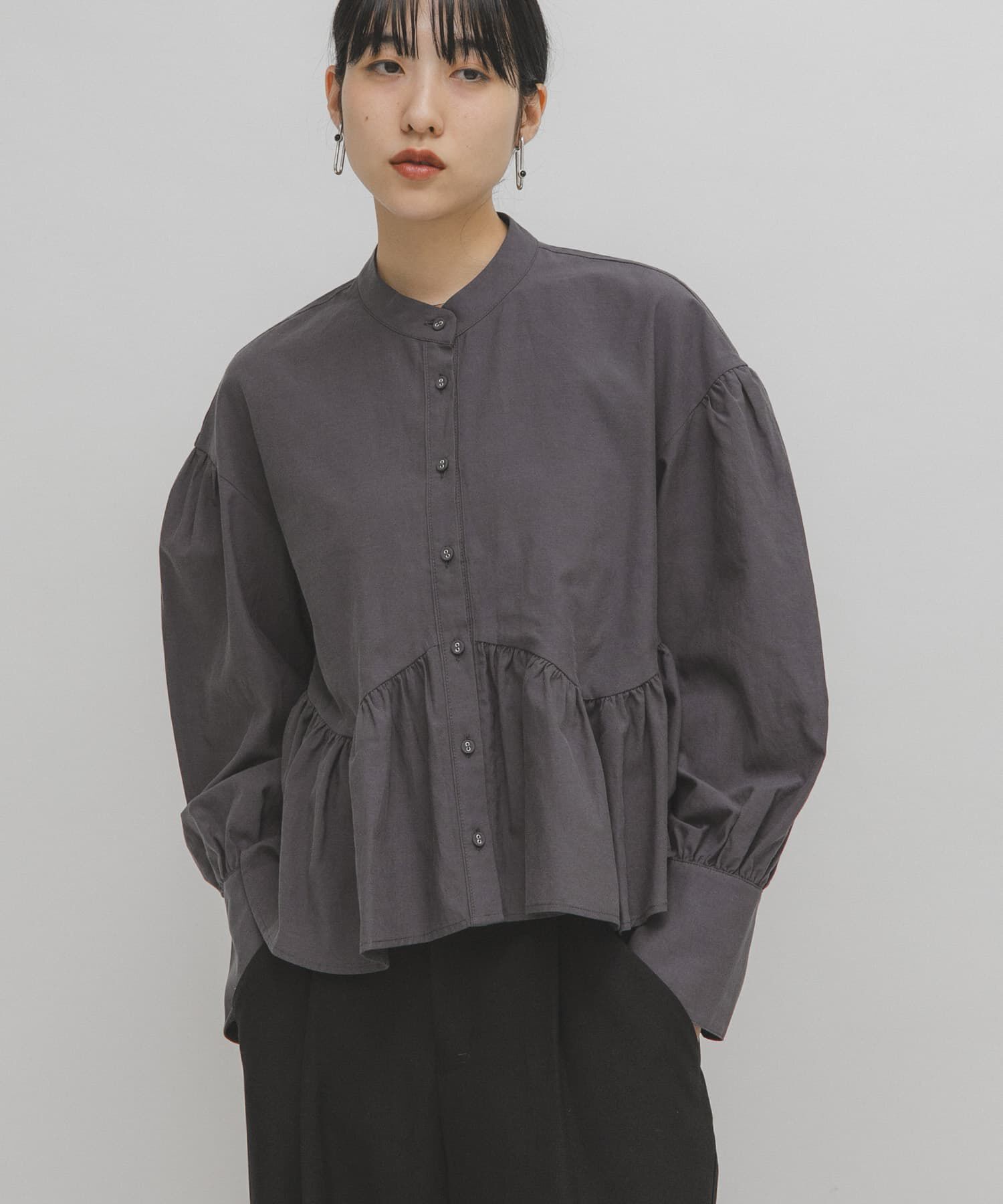  「アシンメトリースイッチングブラウス」|シャツ・ブラウス|