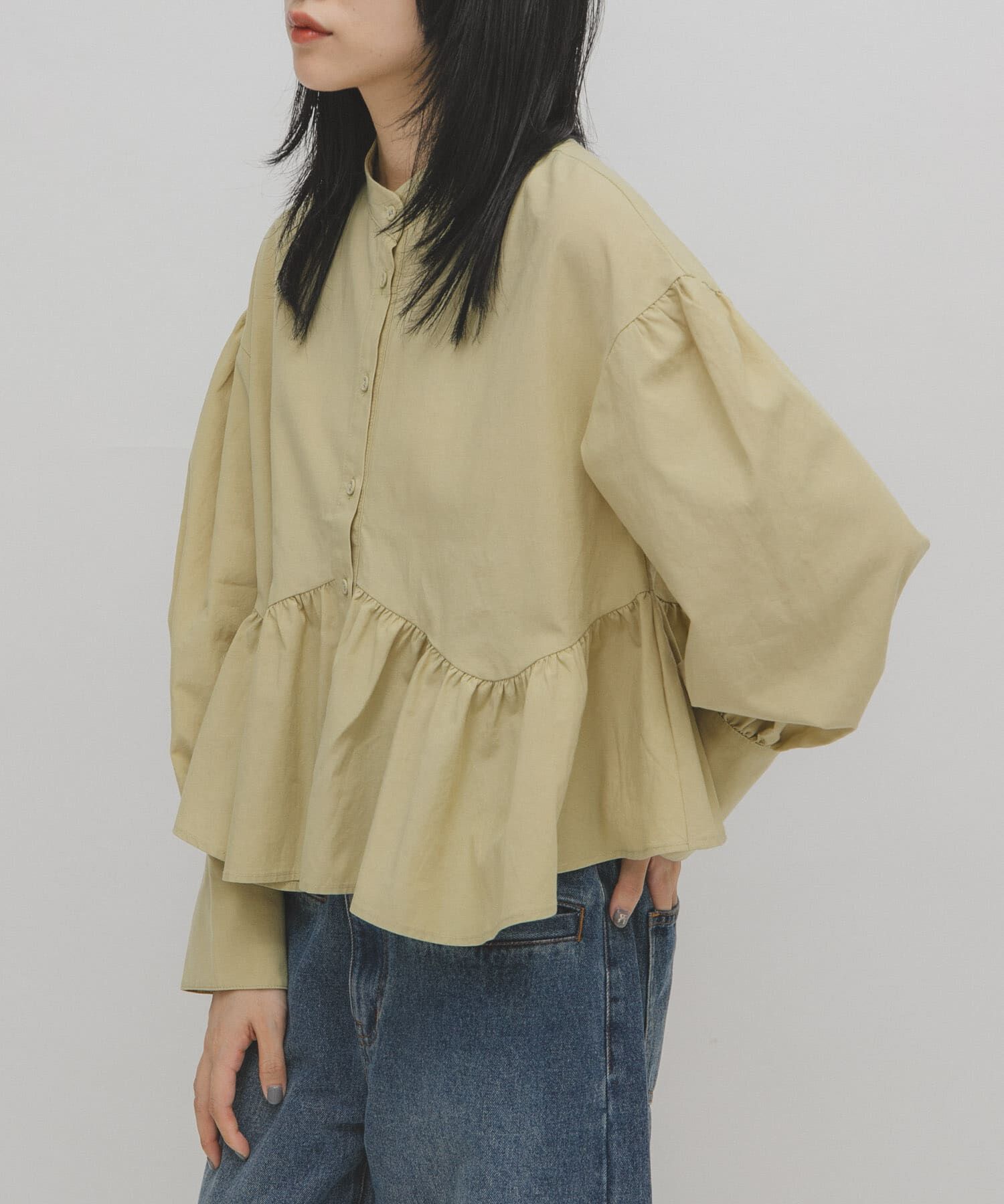  「アシンメトリースイッチングブラウス」|シャツ・ブラウス|