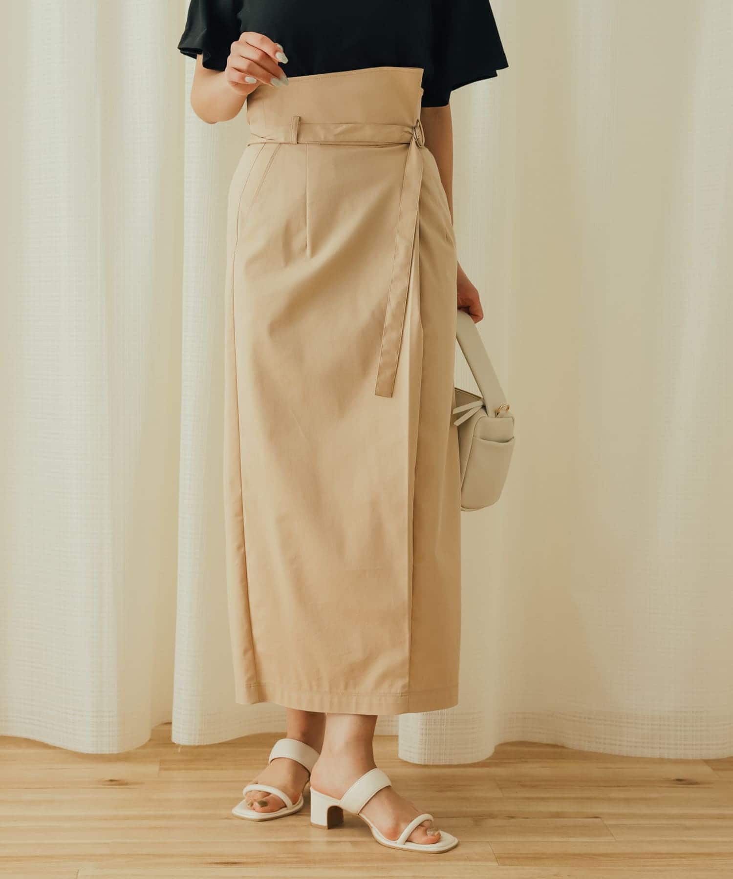 SENSE OF PLACE by URBAN RESEARCH「アシンメトリーハイウエストタイトスカート」|スカート|