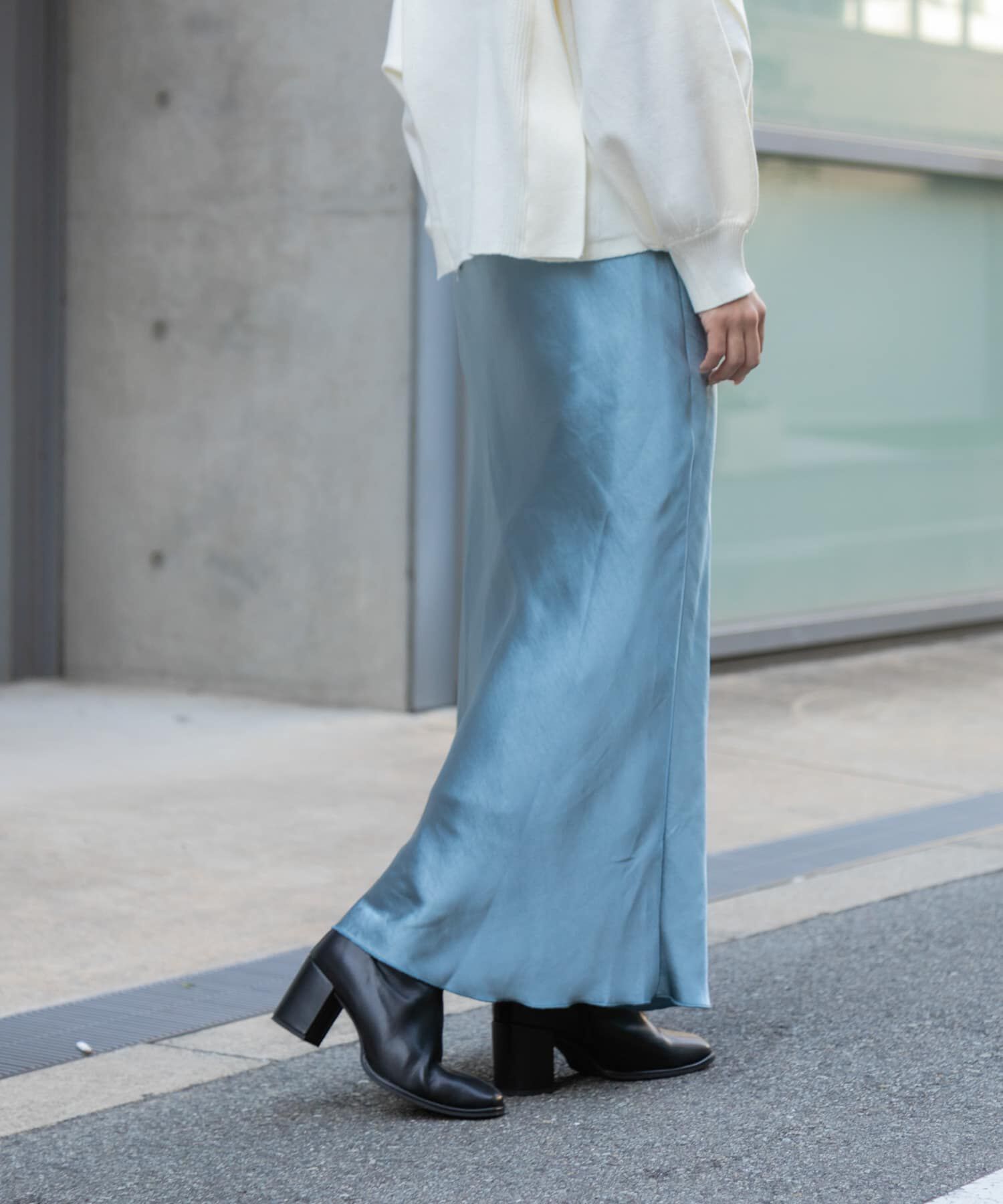 SENSE OF PLACE by URBAN RESEARCH「サテンナロースカート」|スカート|