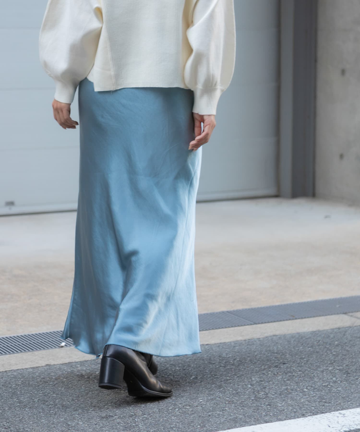 SENSE OF PLACE by URBAN RESEARCH「サテンナロースカート」|スカート|