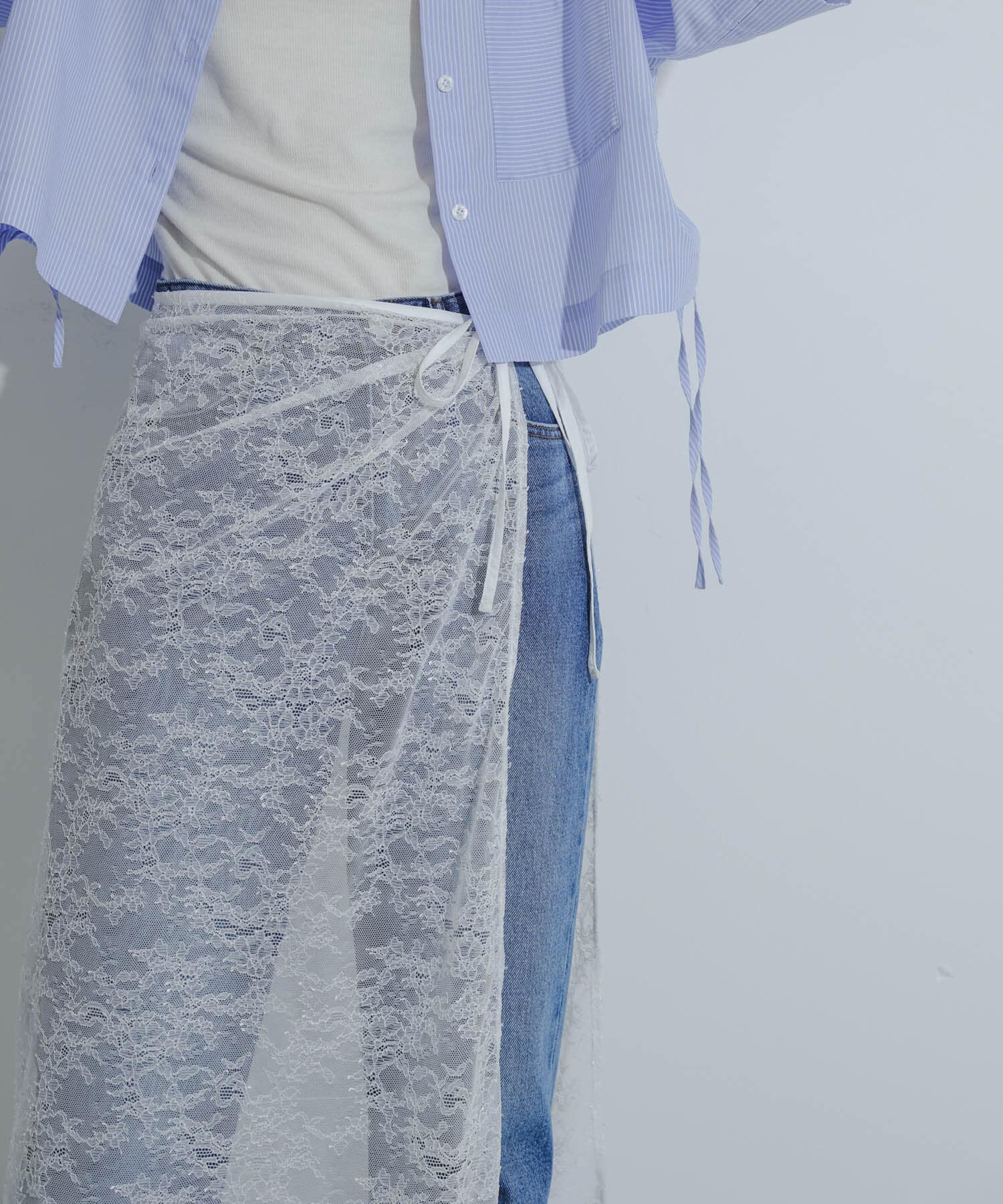 SENSE OF PLACE by URBAN RESEARCH「レイヤードレーススカート」|スカート|