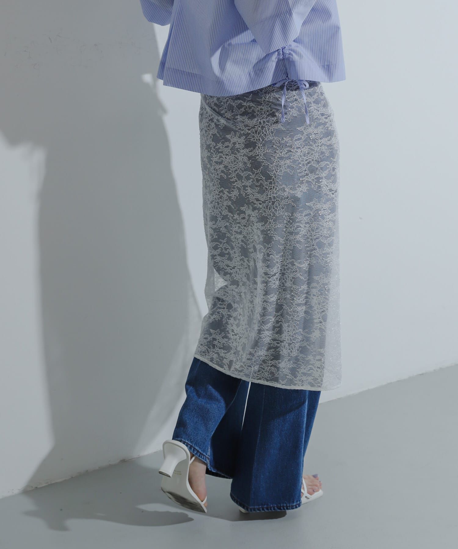 SENSE OF PLACE by URBAN RESEARCH「レイヤードレーススカート」|スカート|