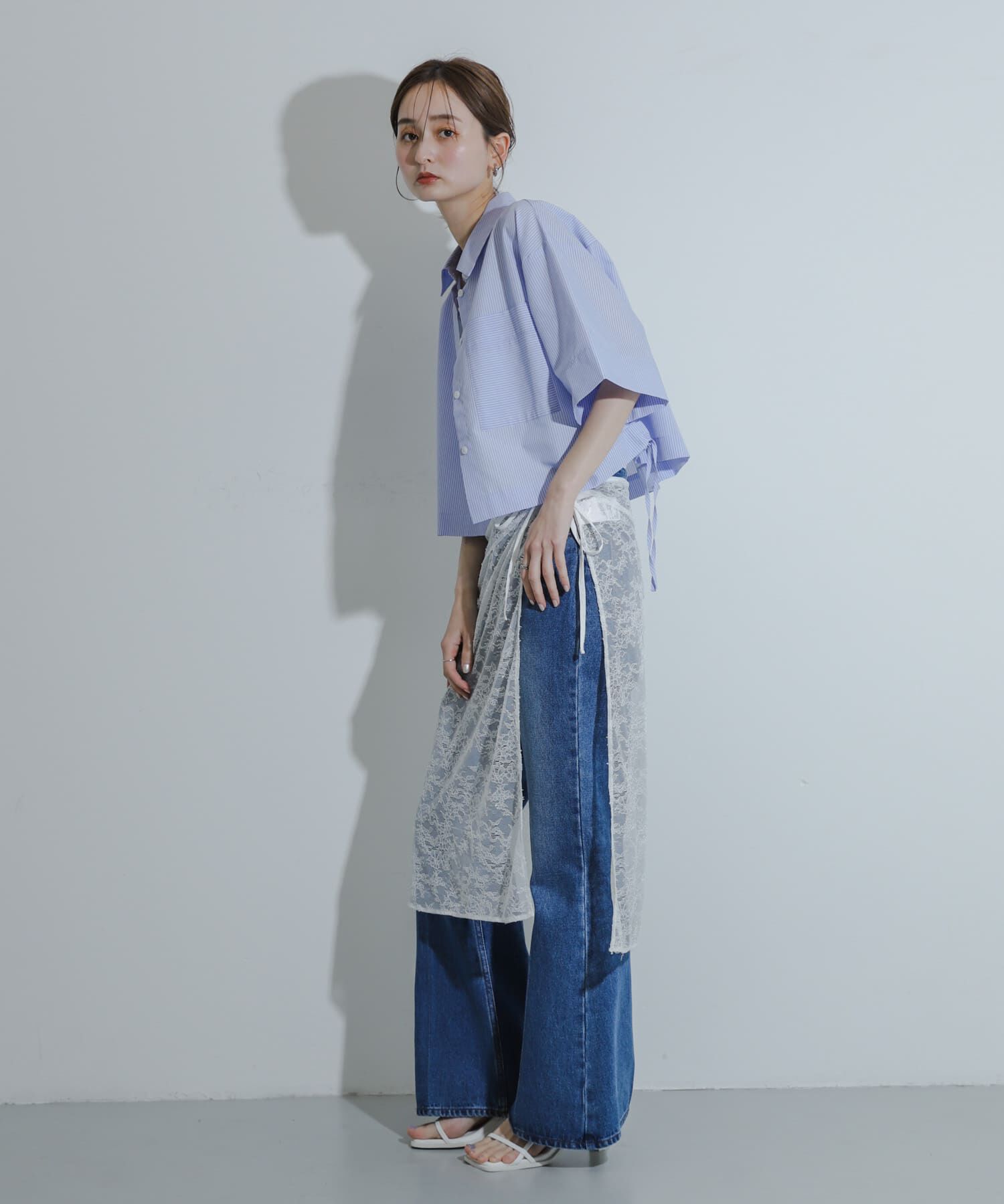 SENSE OF PLACE by URBAN RESEARCH「レイヤードレーススカート」|スカート|