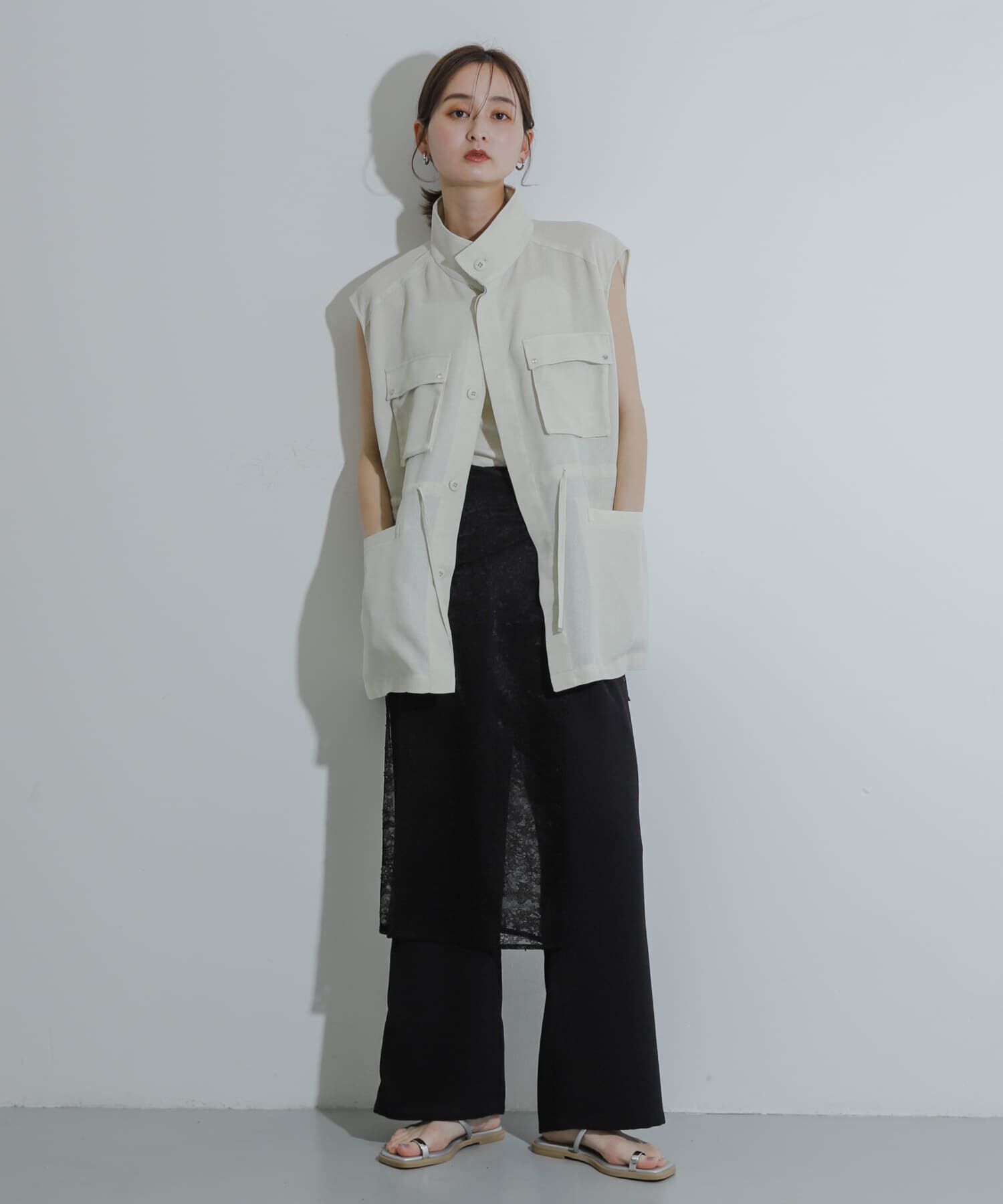 SENSE OF PLACE by URBAN RESEARCH「レイヤードレーススカート」|スカート|