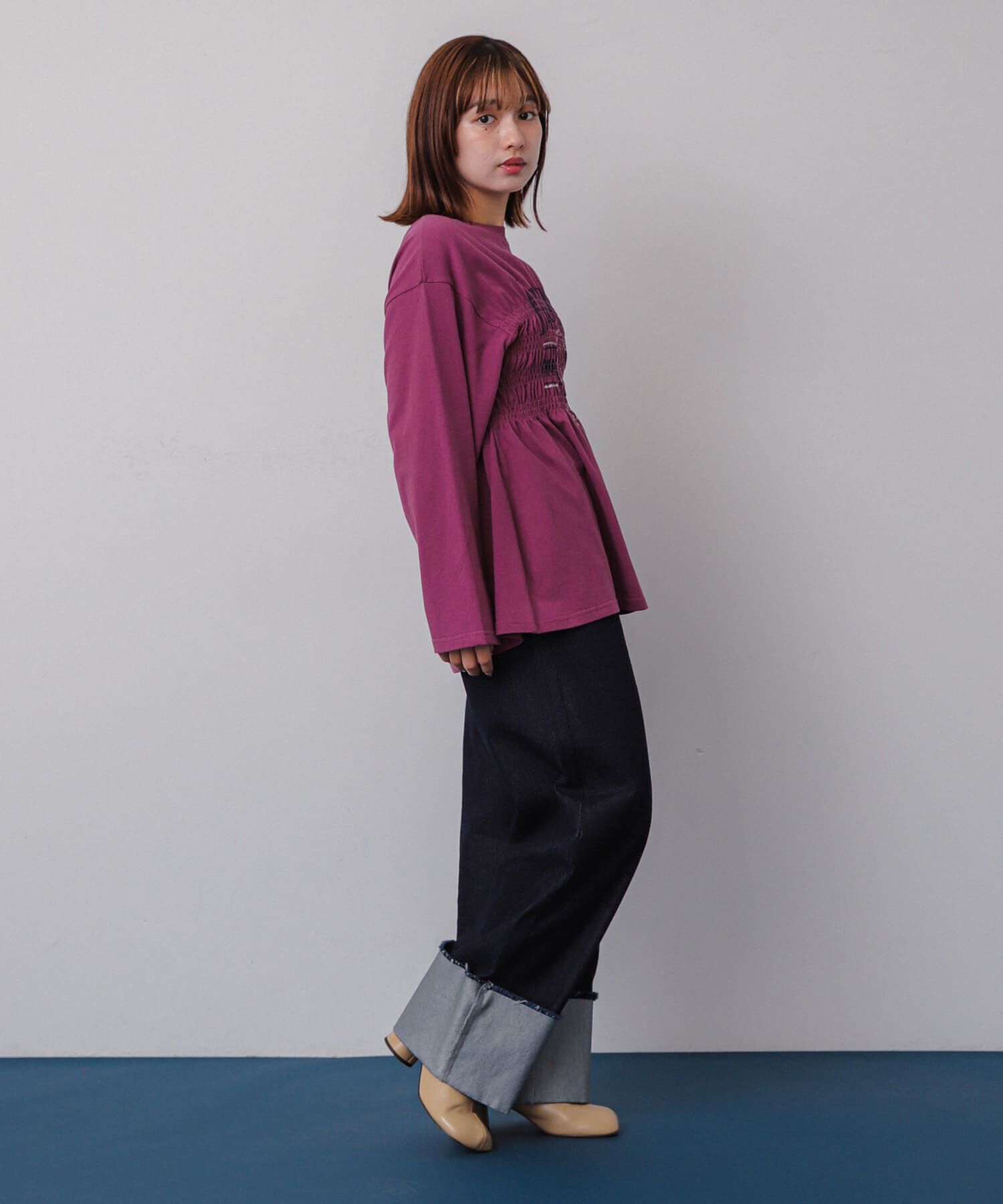 SENSE OF PLACE by URBAN RESEARCH「シャーリンググラフィックロングスリーブTシャツ」|Tシャツ・カットソー|