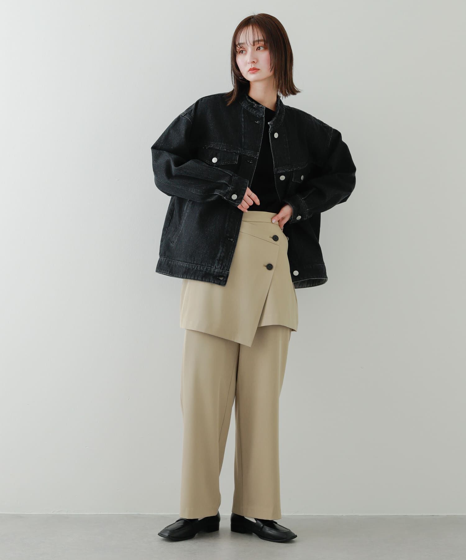 SENSE OF PLACE by URBAN RESEARCH「ルーズノーカラーデニムジャケット」|デニムジャケット|