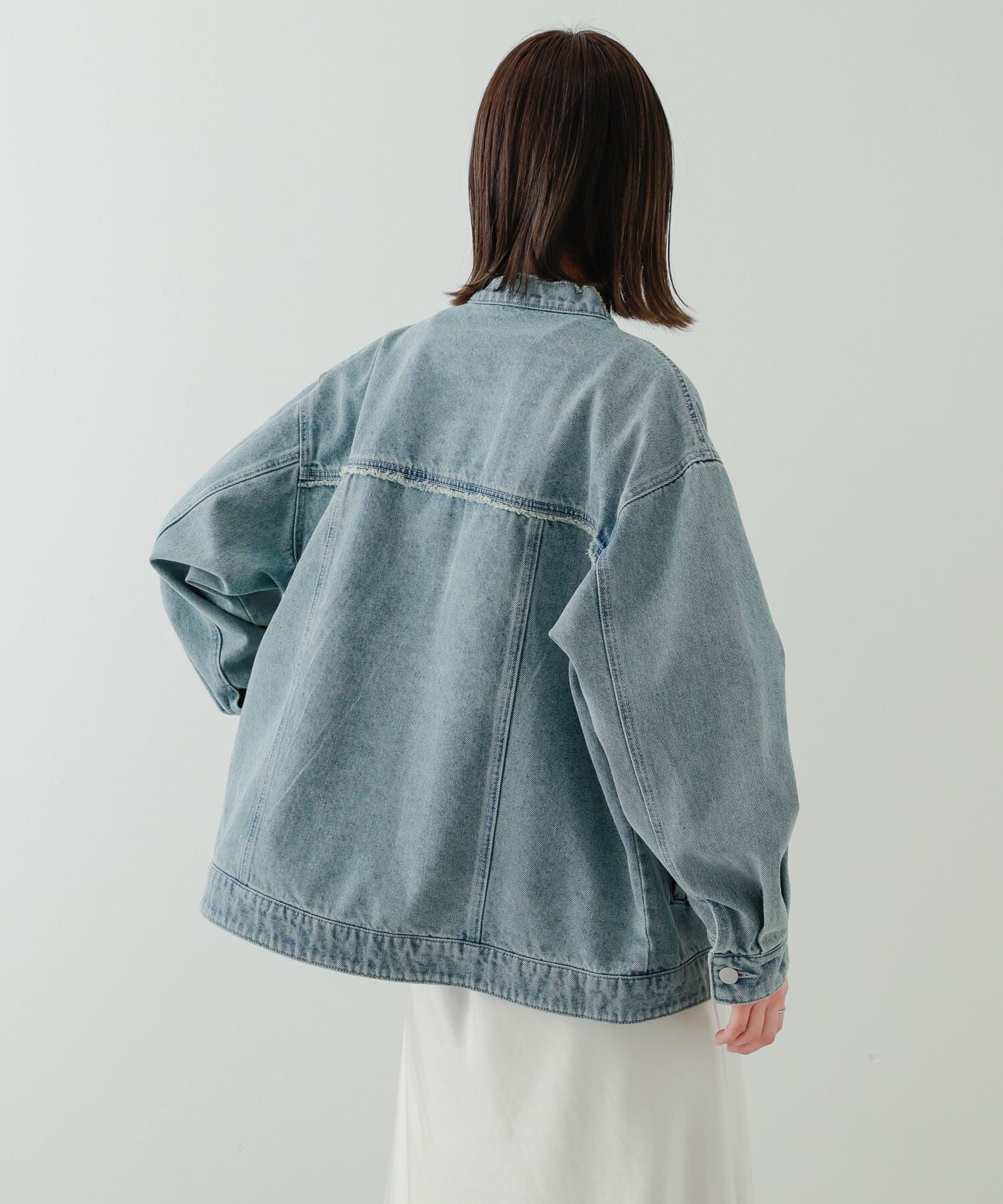 SENSE OF PLACE by URBAN RESEARCH「ルーズノーカラーデニムジャケット」|デニムジャケット|