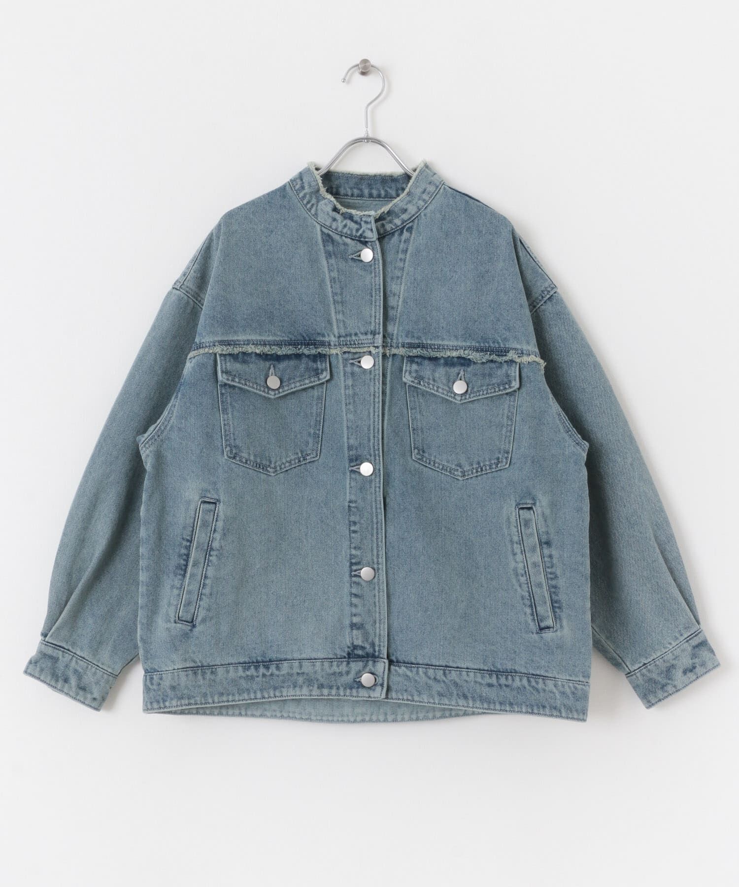 SENSE OF PLACE by URBAN RESEARCH「ルーズノーカラーデニムジャケット」|デニムジャケット|