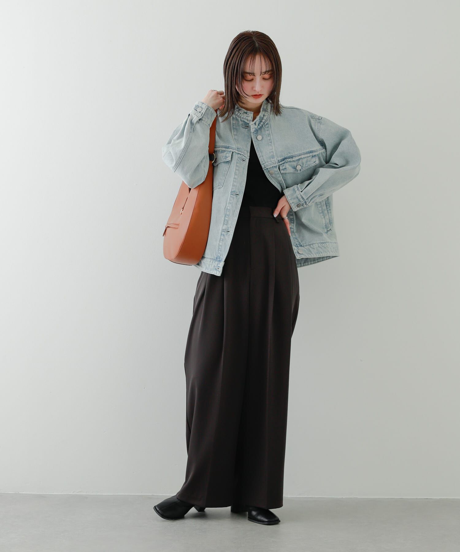 SENSE OF PLACE by URBAN RESEARCH「ルーズノーカラーデニムジャケット」|デニムジャケット|