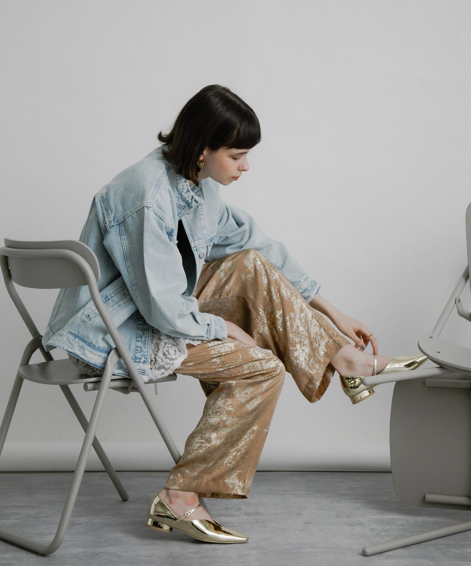 SENSE OF PLACE by URBAN RESEARCH「ルーズノーカラーデニムジャケット」|デニムジャケット|