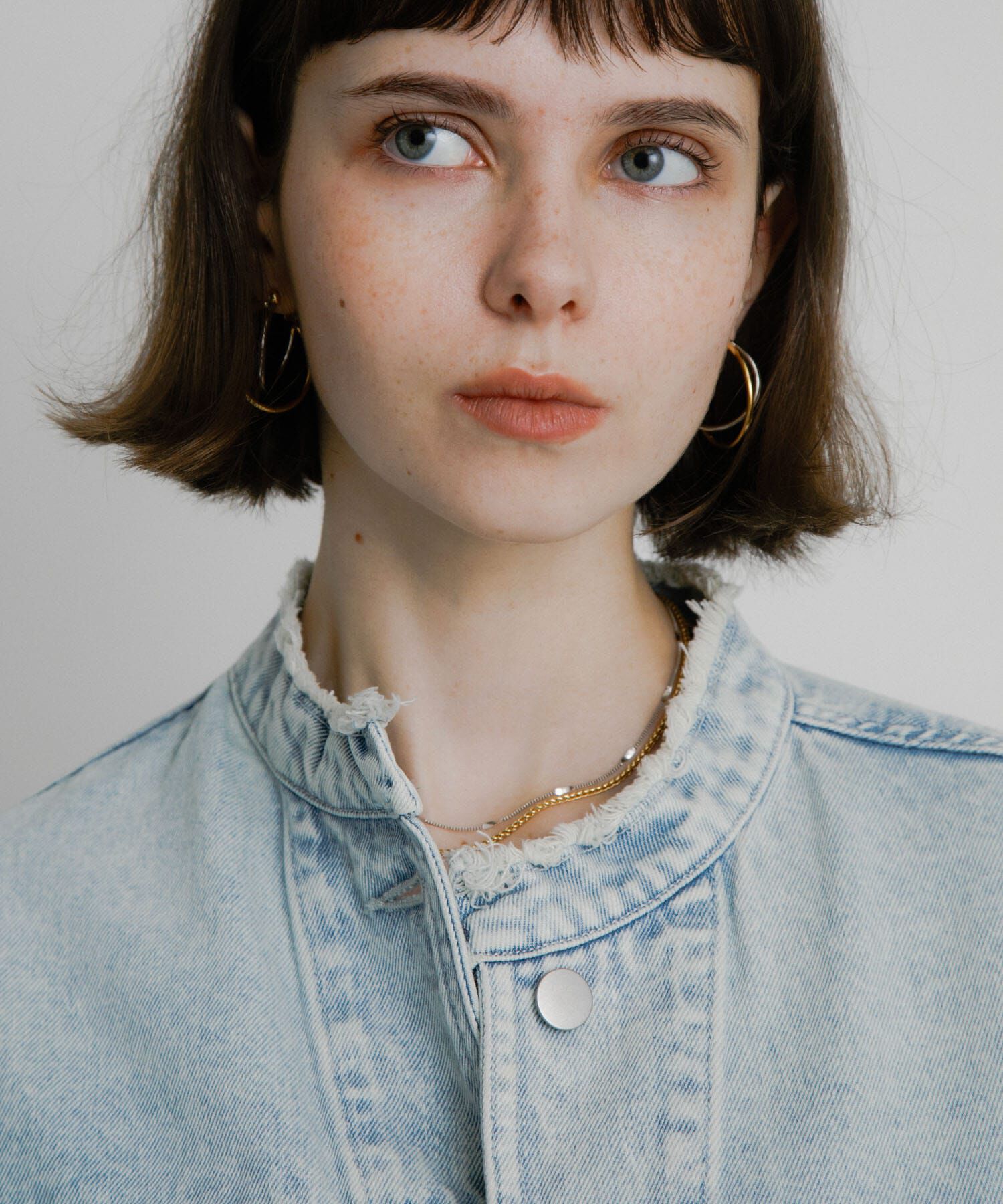 SENSE OF PLACE by URBAN RESEARCH「ルーズノーカラーデニムジャケット」|デニムジャケット|