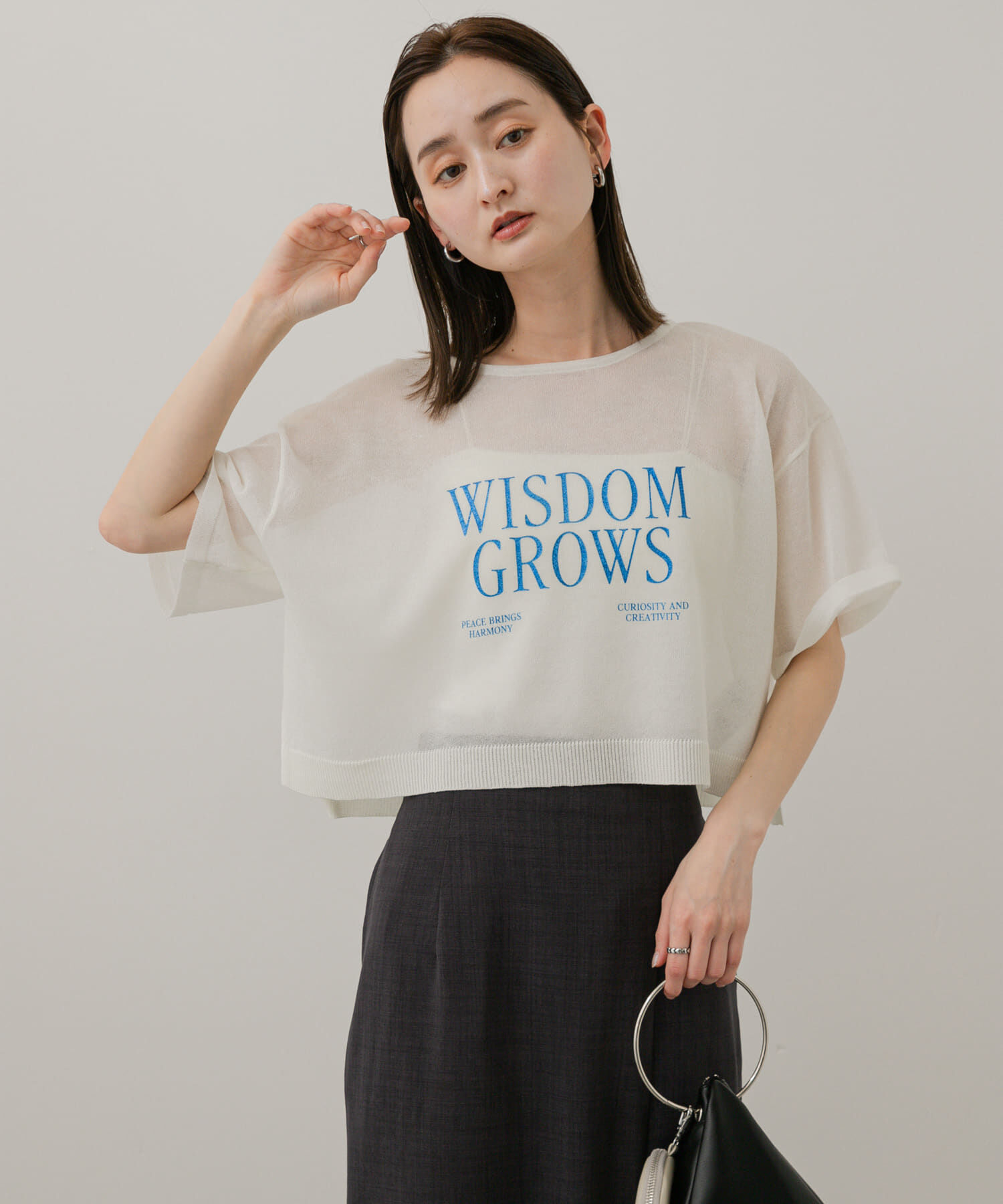 SENSE OF PLACE by URBAN RESEARCH「グラフィッククロップドセーター」|ニット・セーター|