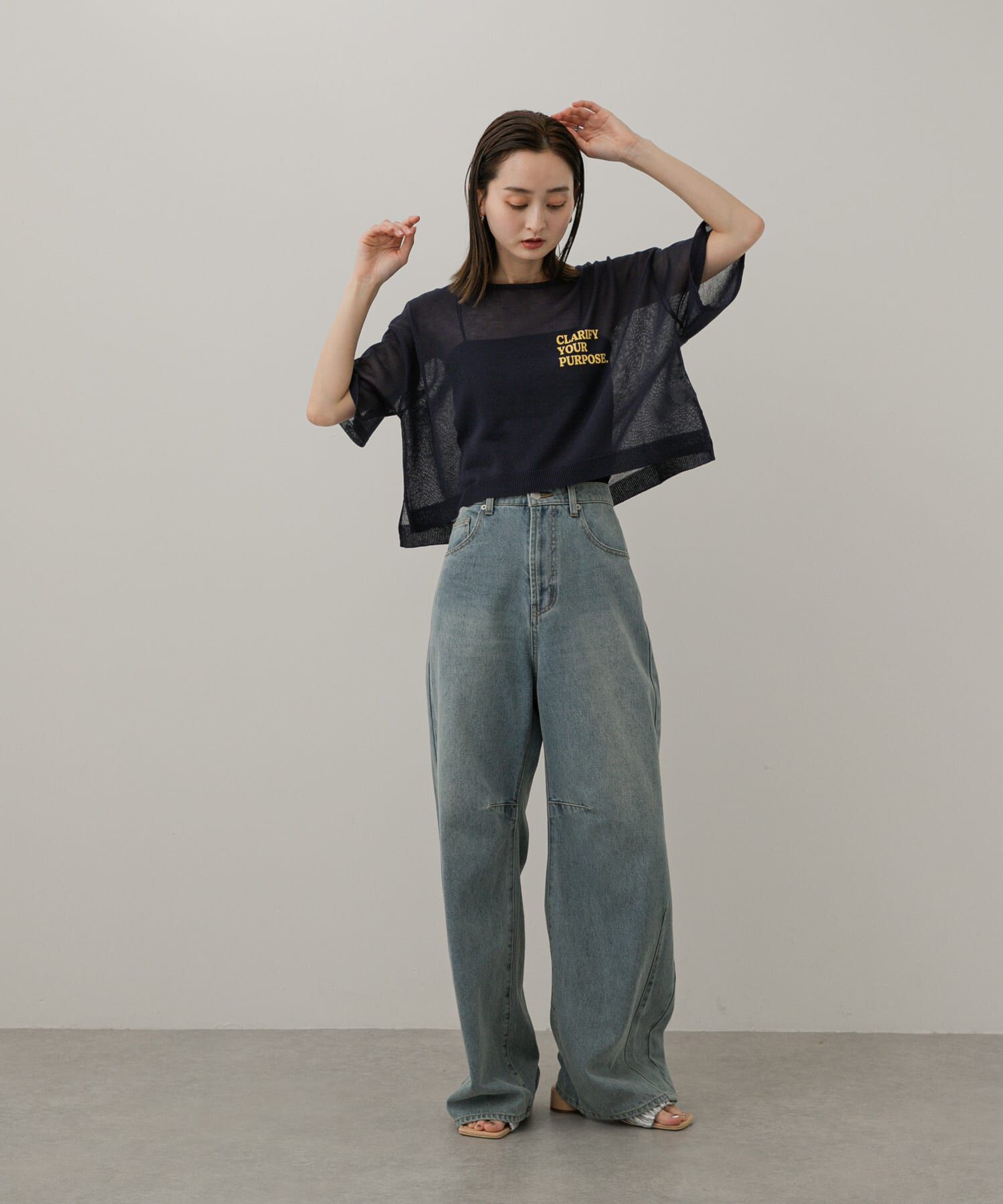 SENSE OF PLACE by URBAN RESEARCH「グラフィッククロップドセーター」|ニット・セーター|