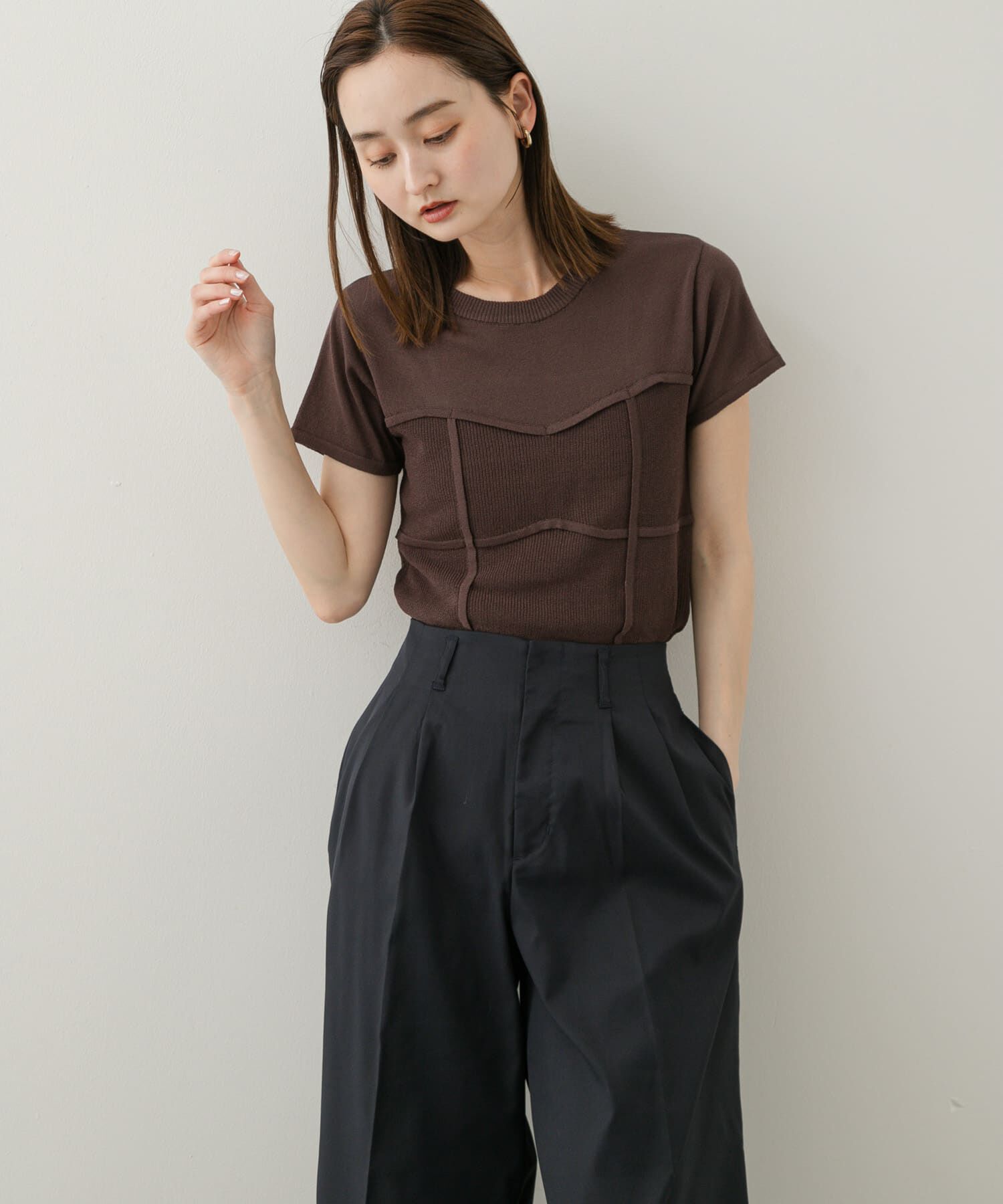 SENSE OF PLACE by URBAN RESEARCH「ビスチェデザインセーター(半袖)」|ニット・セーター|