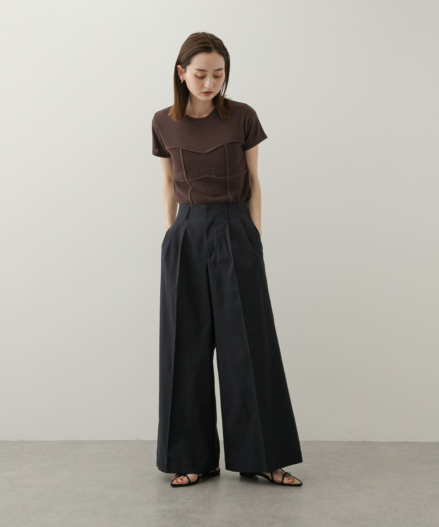 SENSE OF PLACE by URBAN RESEARCH「ビスチェデザインセーター(半袖)」|ニット・セーター|