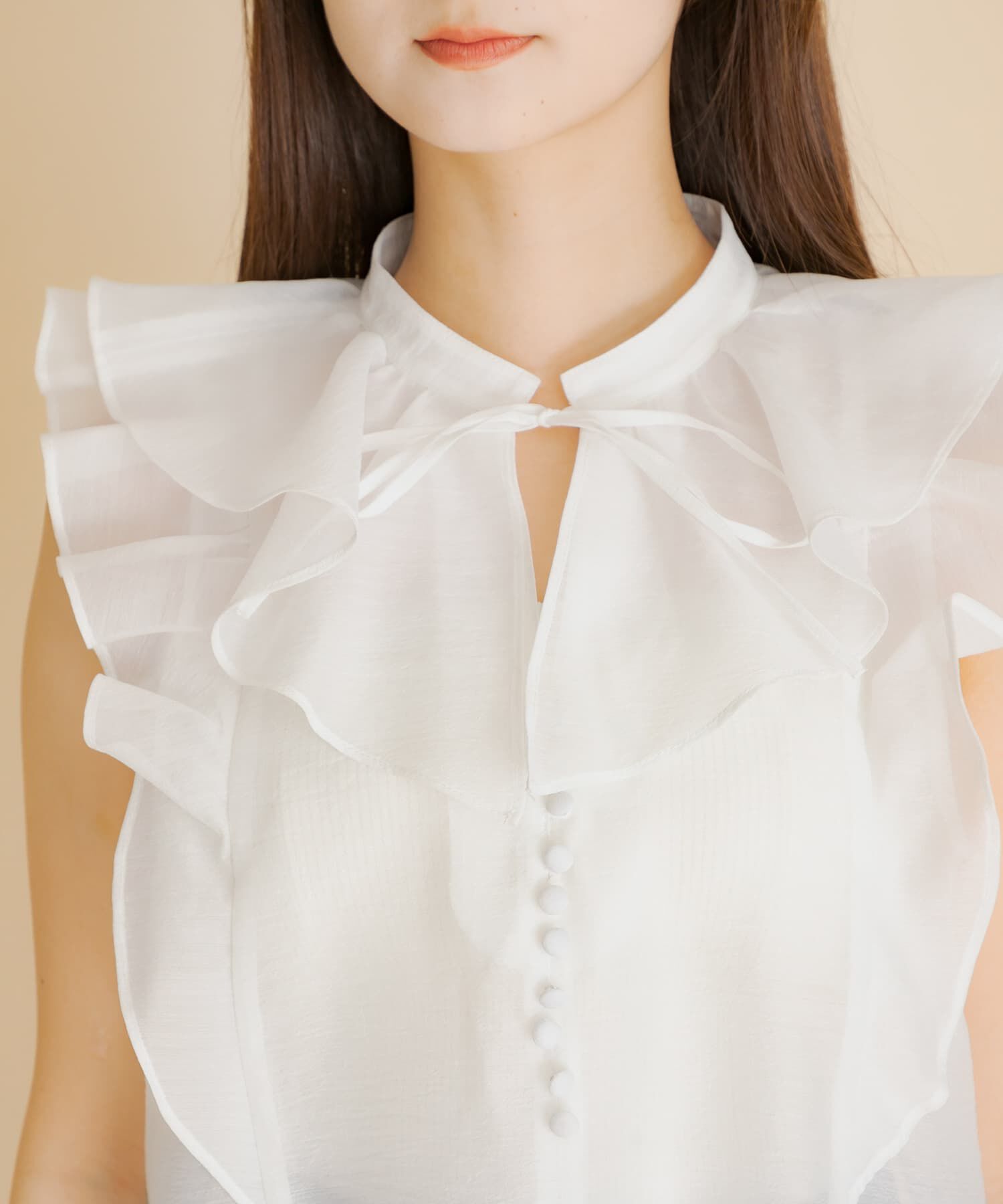 SENSE OF PLACE by URBAN RESEARCH「シアーラッフルブラウス」|シャツ・ブラウス|