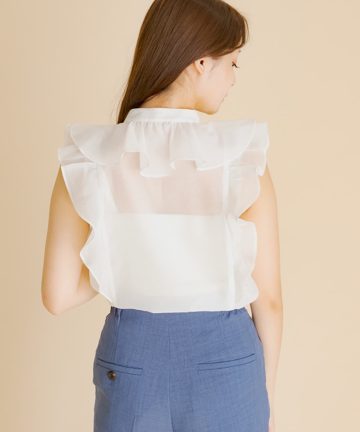 SENSE OF PLACE by URBAN RESEARCH「シアーラッフルブラウス」|シャツ・ブラウス|