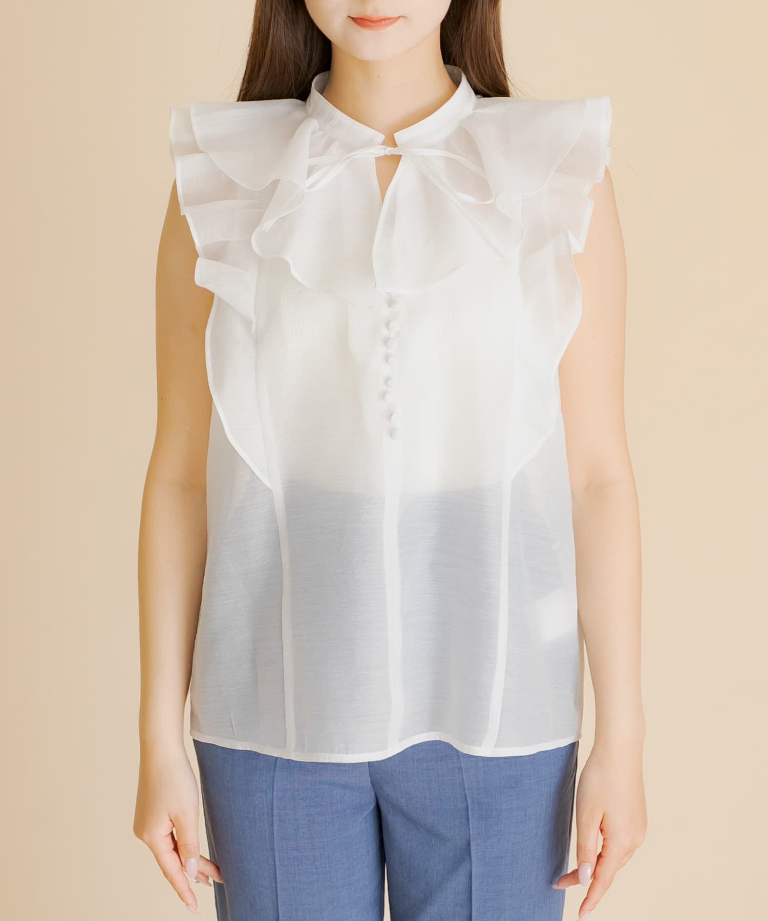 SENSE OF PLACE by URBAN RESEARCH「シアーラッフルブラウス」|シャツ・ブラウス|