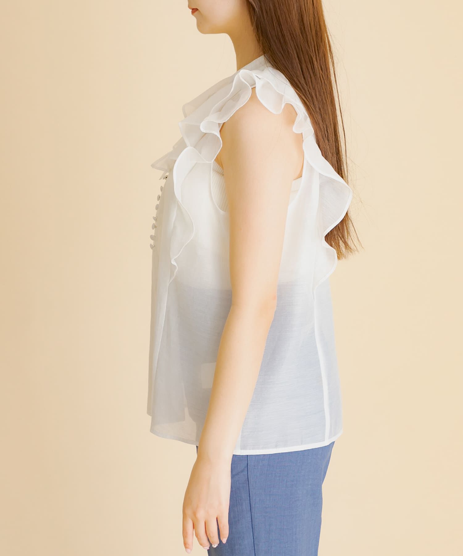 SENSE OF PLACE by URBAN RESEARCH「シアーラッフルブラウス」|シャツ・ブラウス|