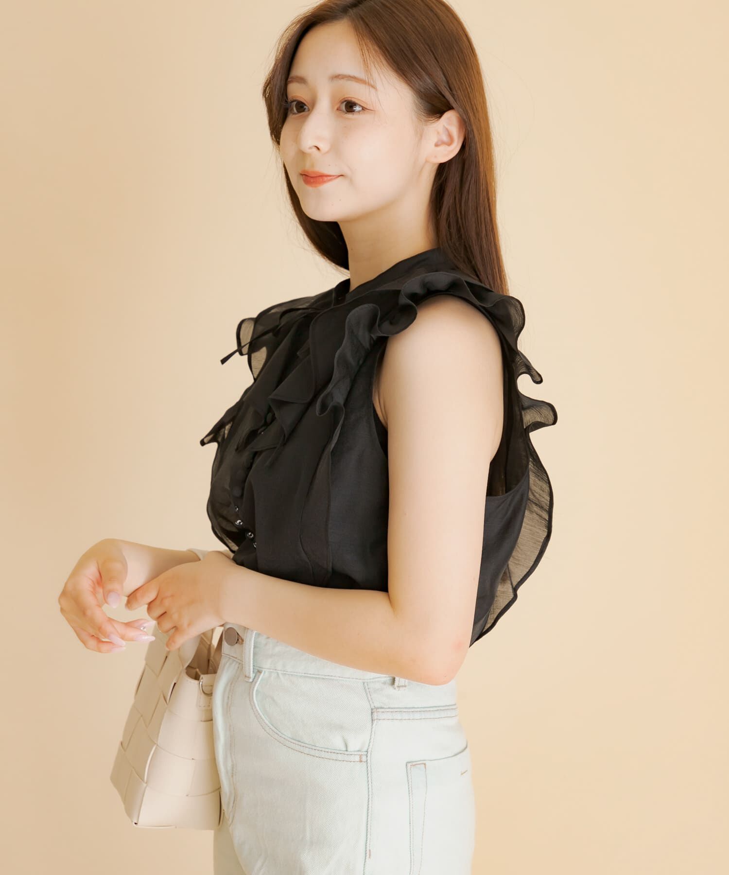 SENSE OF PLACE by URBAN RESEARCH「シアーラッフルブラウス」|シャツ・ブラウス|