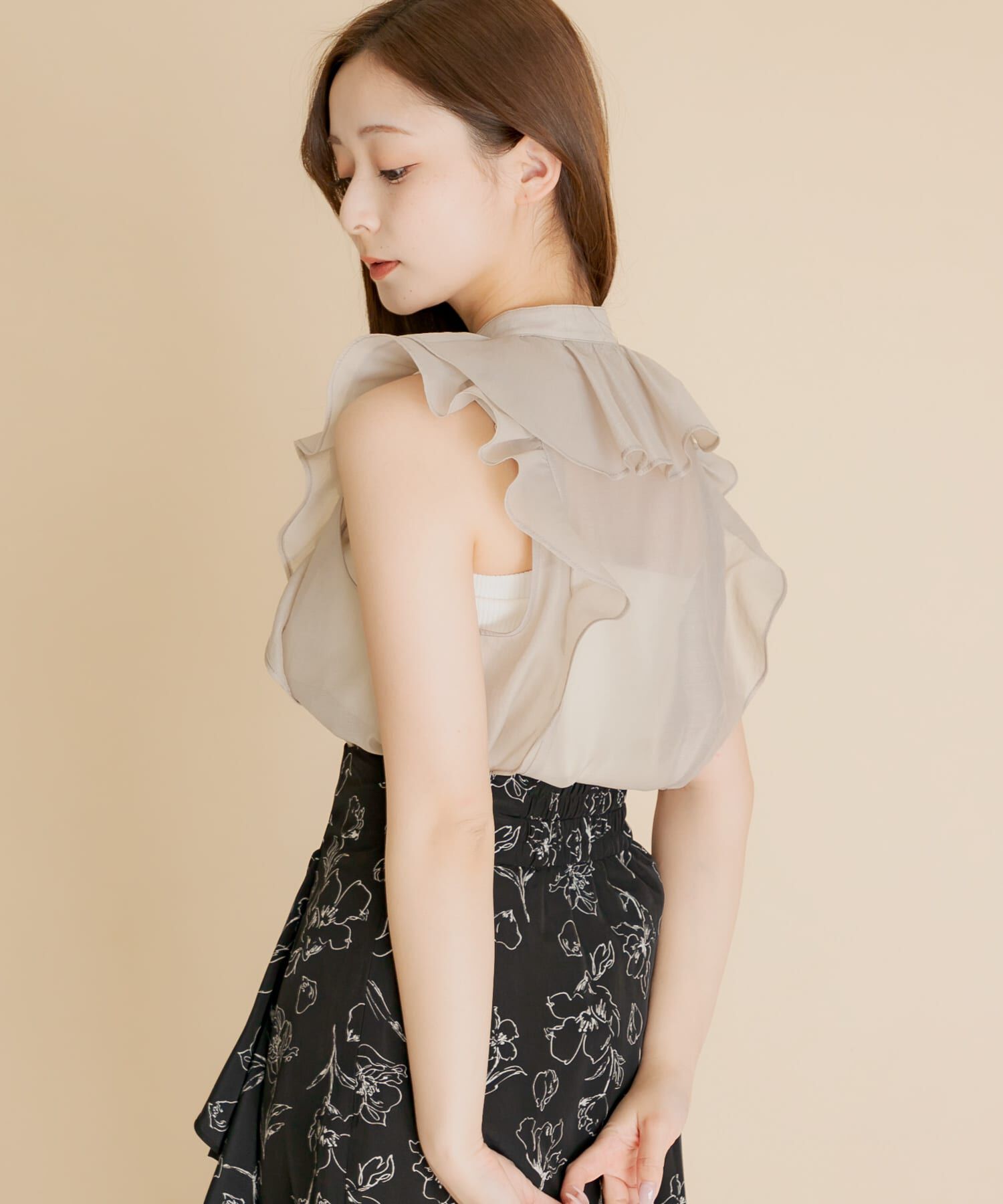 SENSE OF PLACE by URBAN RESEARCH「シアーラッフルブラウス」|シャツ・ブラウス|