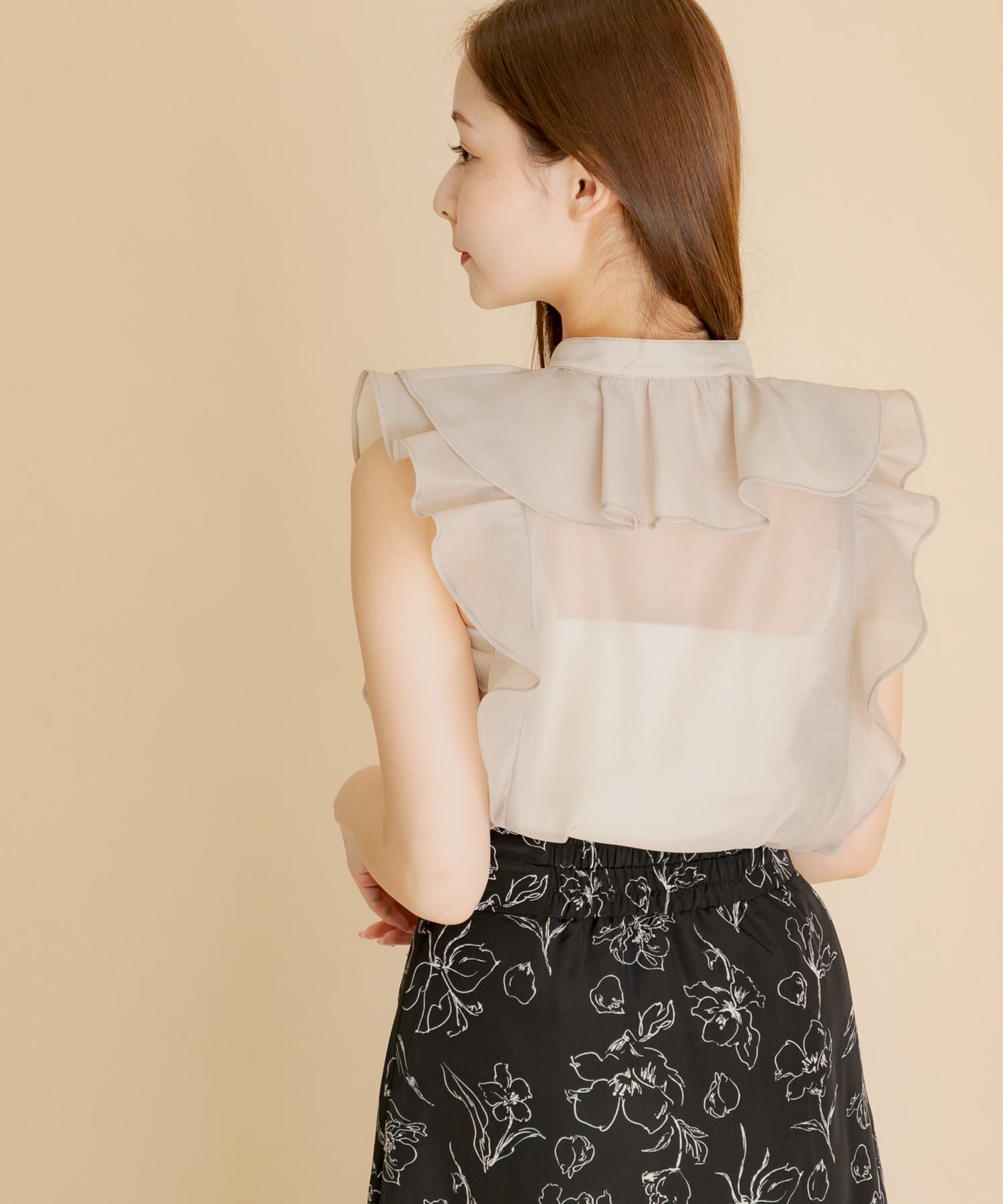 SENSE OF PLACE by URBAN RESEARCH「シアーラッフルブラウス」|シャツ・ブラウス|