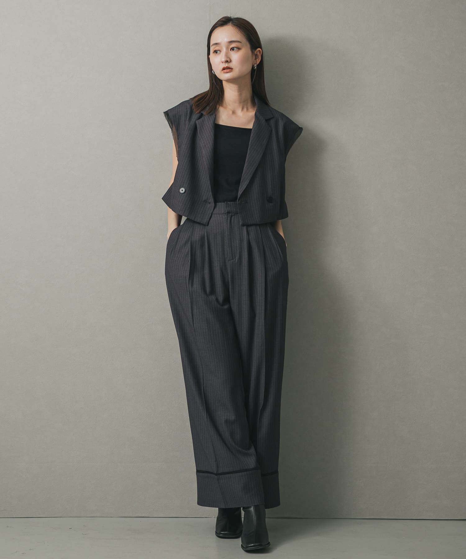 SENSE OF PLACE by URBAN RESEARCH「テーラードクロップドジレ」|ベスト・ジレ|