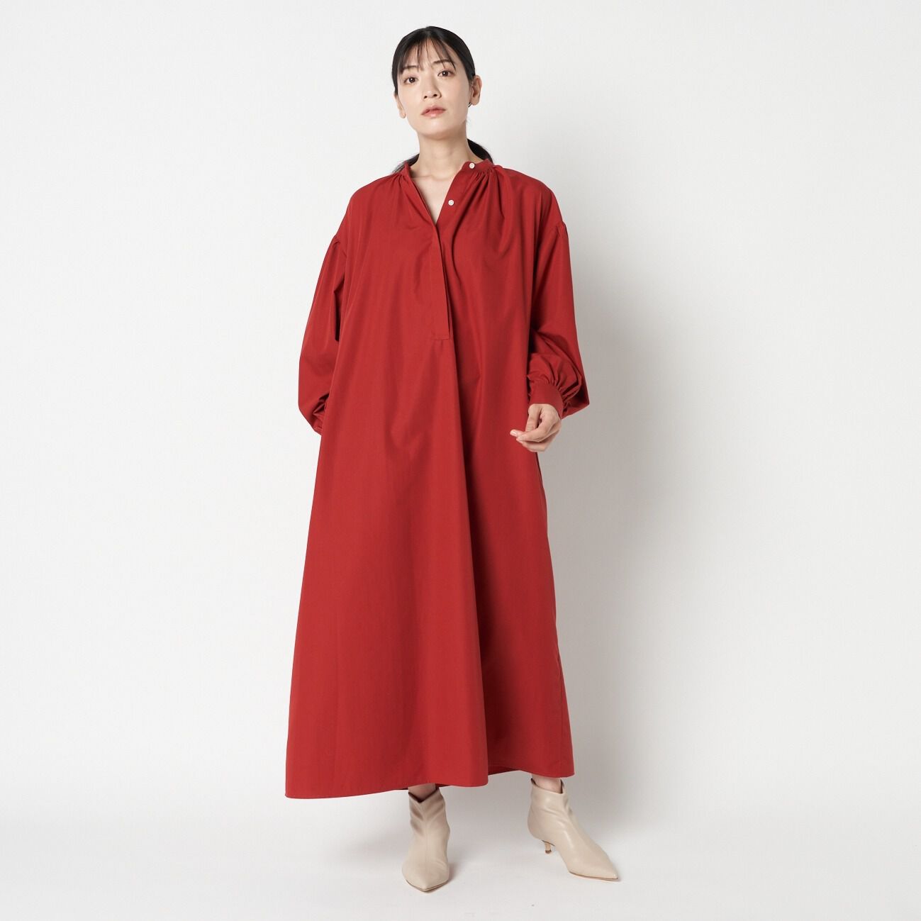 HELIOPOLE「HELIOPOLE GATHERED DRESS」|ワンピース|