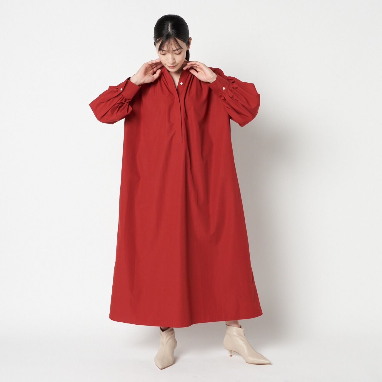 HELIOPOLE「HELIOPOLE GATHERED DRESS」|ワンピース|