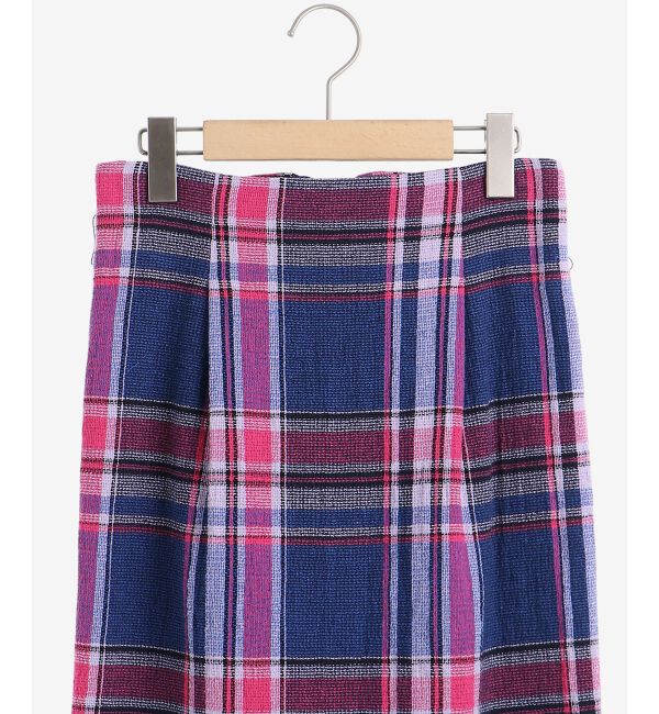 le.coeur blanc「MANTECO チェックハイウエストスカート」|タイト|