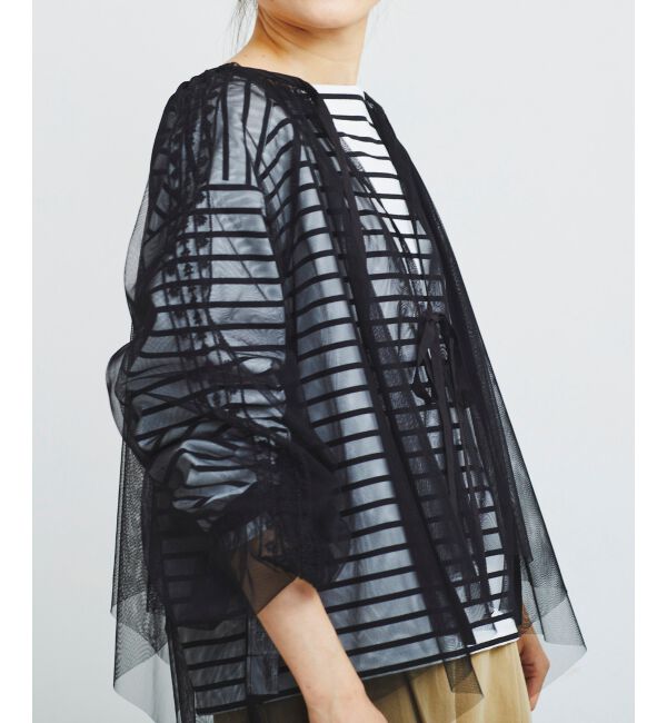 le.coeur blanc「《手洗い可能》チュール刺繍ブラウス」|シャツ・ブラウス|