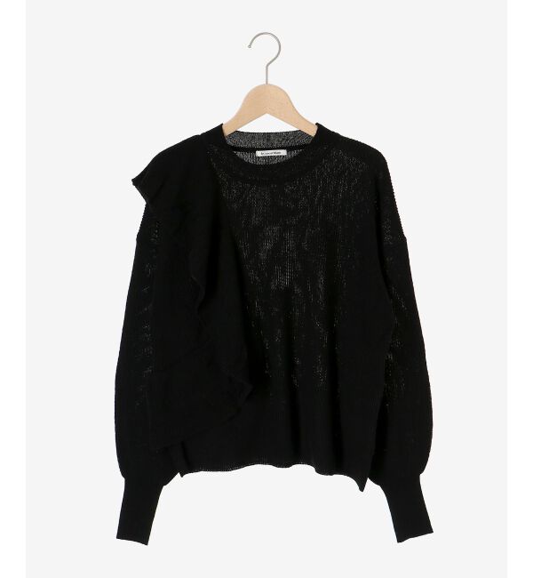 le.coeur blanc「フリルデザイン片畦ニット」|ニット・セーター|