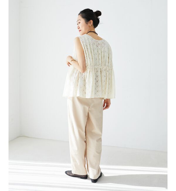 le.coeur blanc「《WEB限定アイテム》コットン麻ドロストイージーパンツ」|その他|