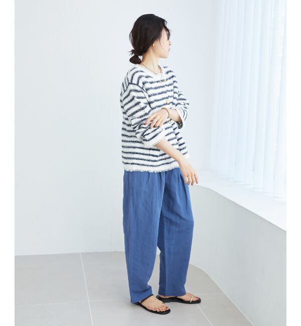 le.coeur blanc「《WEB限定アイテム》コットン麻ドロストイージーパンツ」|その他|