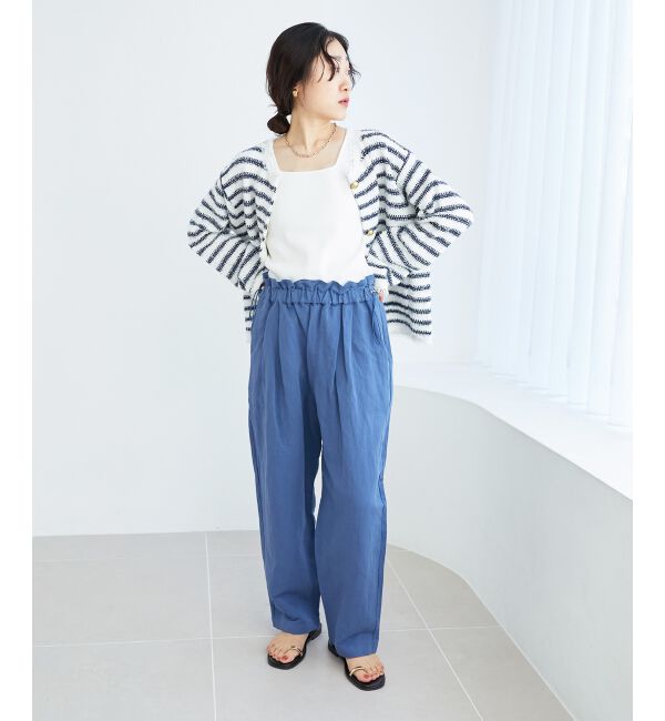 le.coeur blanc「《WEB限定アイテム》コットン麻ドロストイージーパンツ」|その他|
