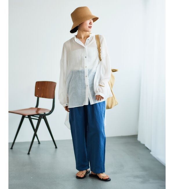le.coeur blanc「《WEB限定アイテム》コットン麻ドロストイージーパンツ」|その他|