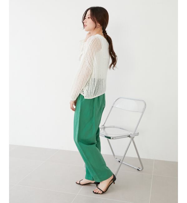 le.coeur blanc「《WEB限定アイテム》コットン麻ドロストイージーパンツ」|その他|