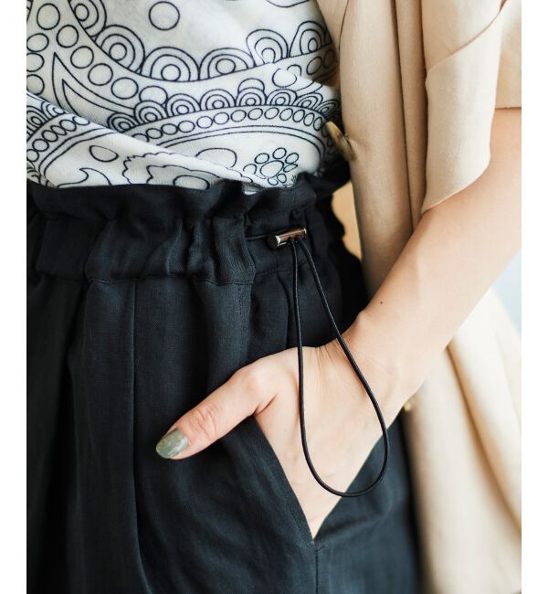 le.coeur blanc「《WEB限定アイテム》コットン麻ドロストイージーパンツ」|その他|