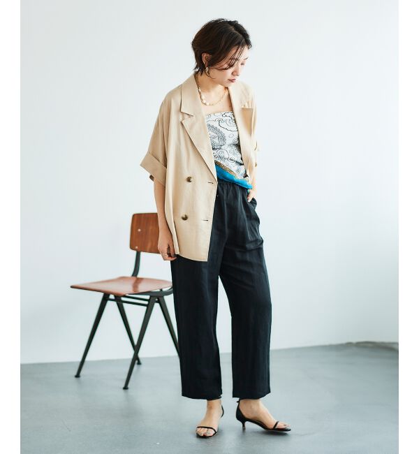 le.coeur blanc「《WEB限定アイテム》コットン麻ドロストイージーパンツ」|その他|