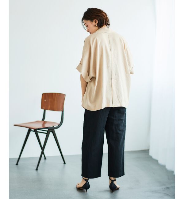 le.coeur blanc「《WEB限定アイテム》コットン麻ドロストイージーパンツ」|その他|