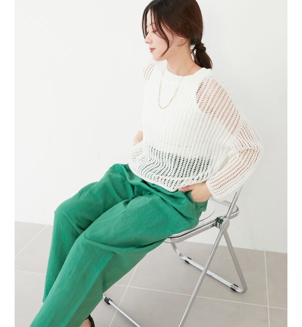 le.coeur blanc「《WEB限定アイテム》コットン麻ドロストイージーパンツ」|その他|