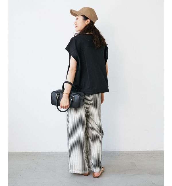  「《手洗い可能》コットン麻ノーカラーシャツジャケット」|ダウン|