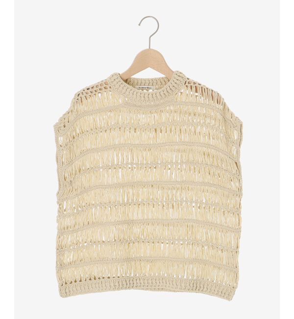  「《手洗い可能》透かし編みデザインニットベスト」|ベスト・ジレ|