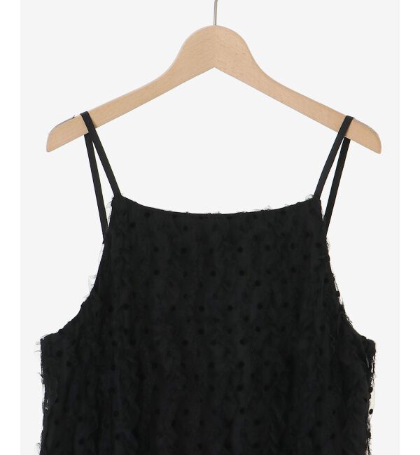  「TORRAZZO DONNAベロアドットチュールキャミワンピ」|ワンピース|