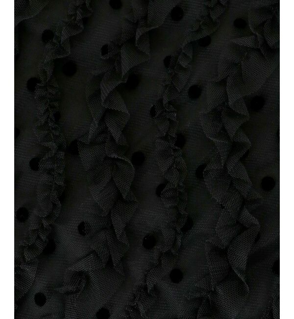  「TORRAZZO DONNAベロアドットチュールキャミワンピ」|ワンピース|