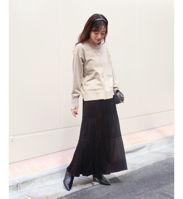  「《WEB限定アイテム》ベロアプリーツスカート」|スカート|